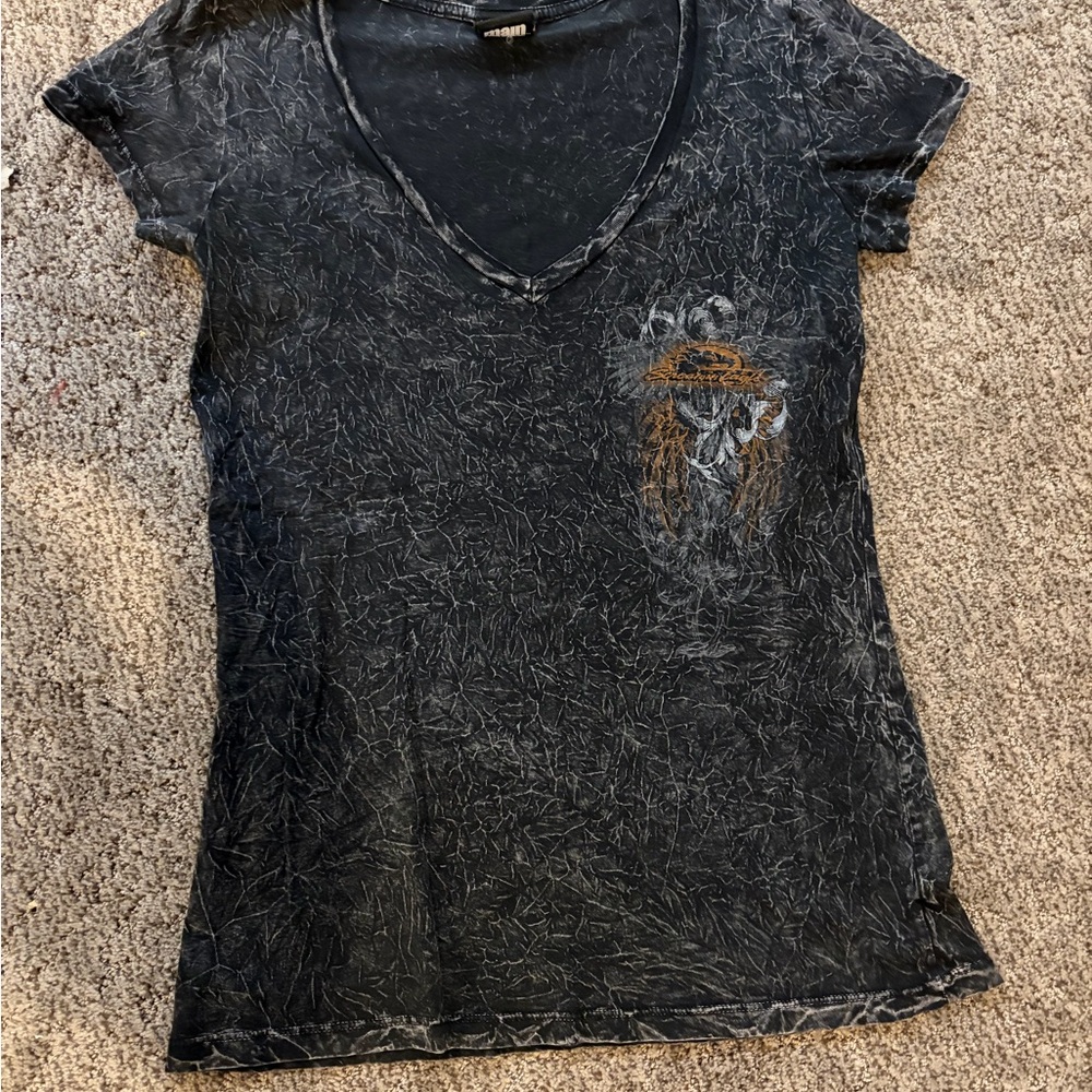 Women's Black Harley Davidson V-Neck Top